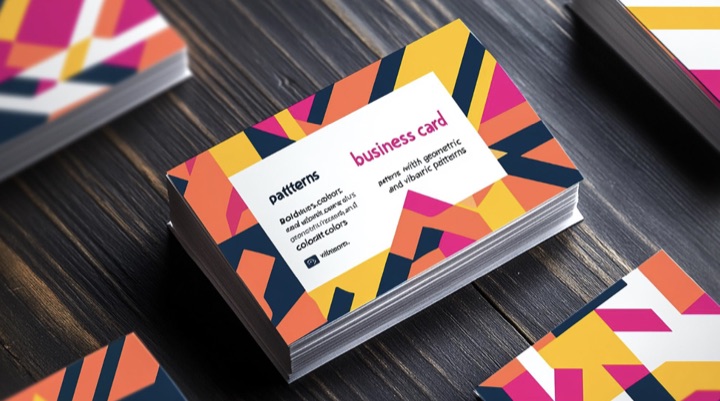 Custom business cards with premium finishes on a desk