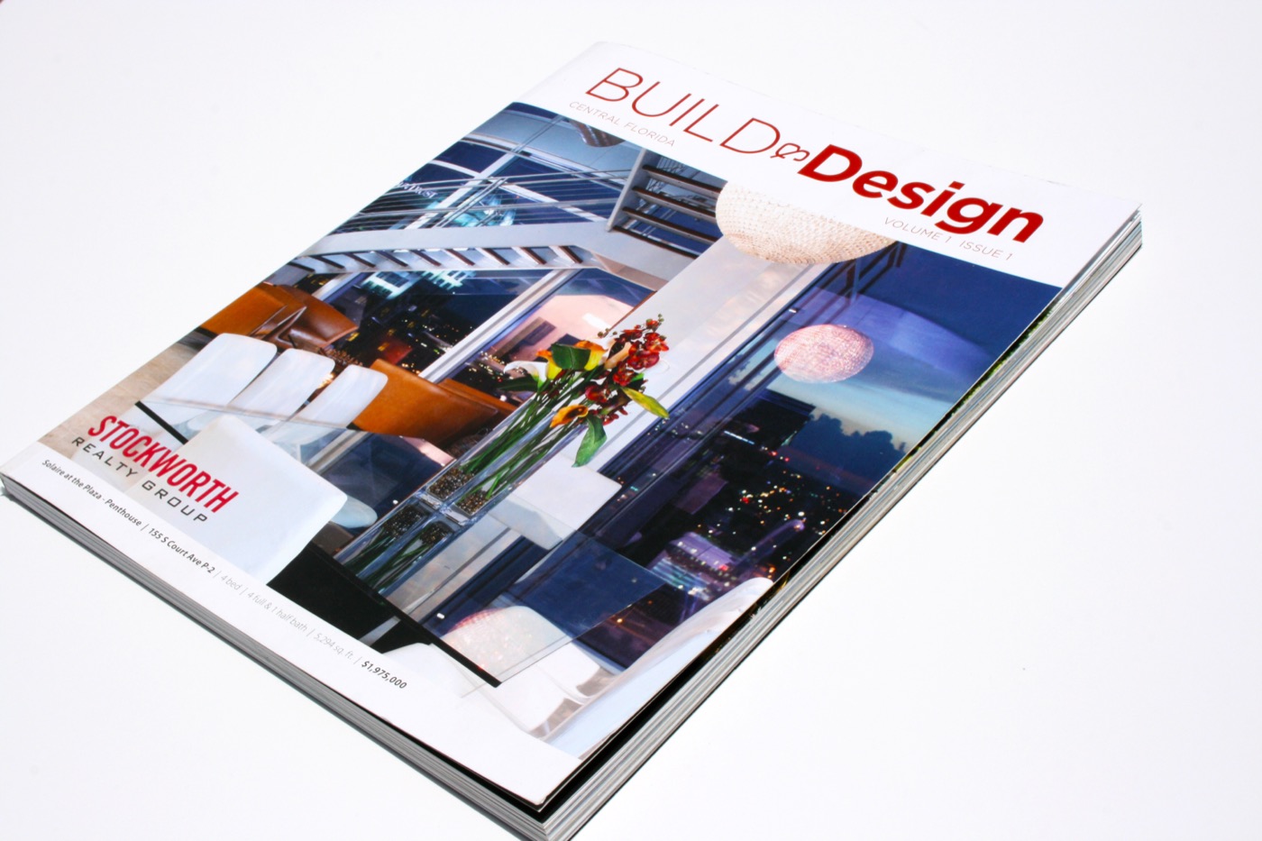 A stack of perfect-bound design catalogs