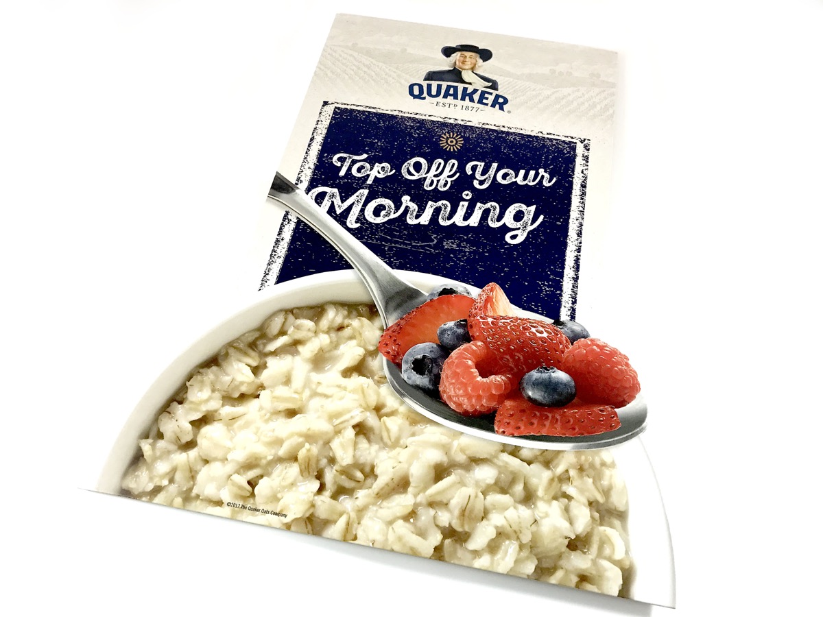 A printed insert card for a cereal promotion