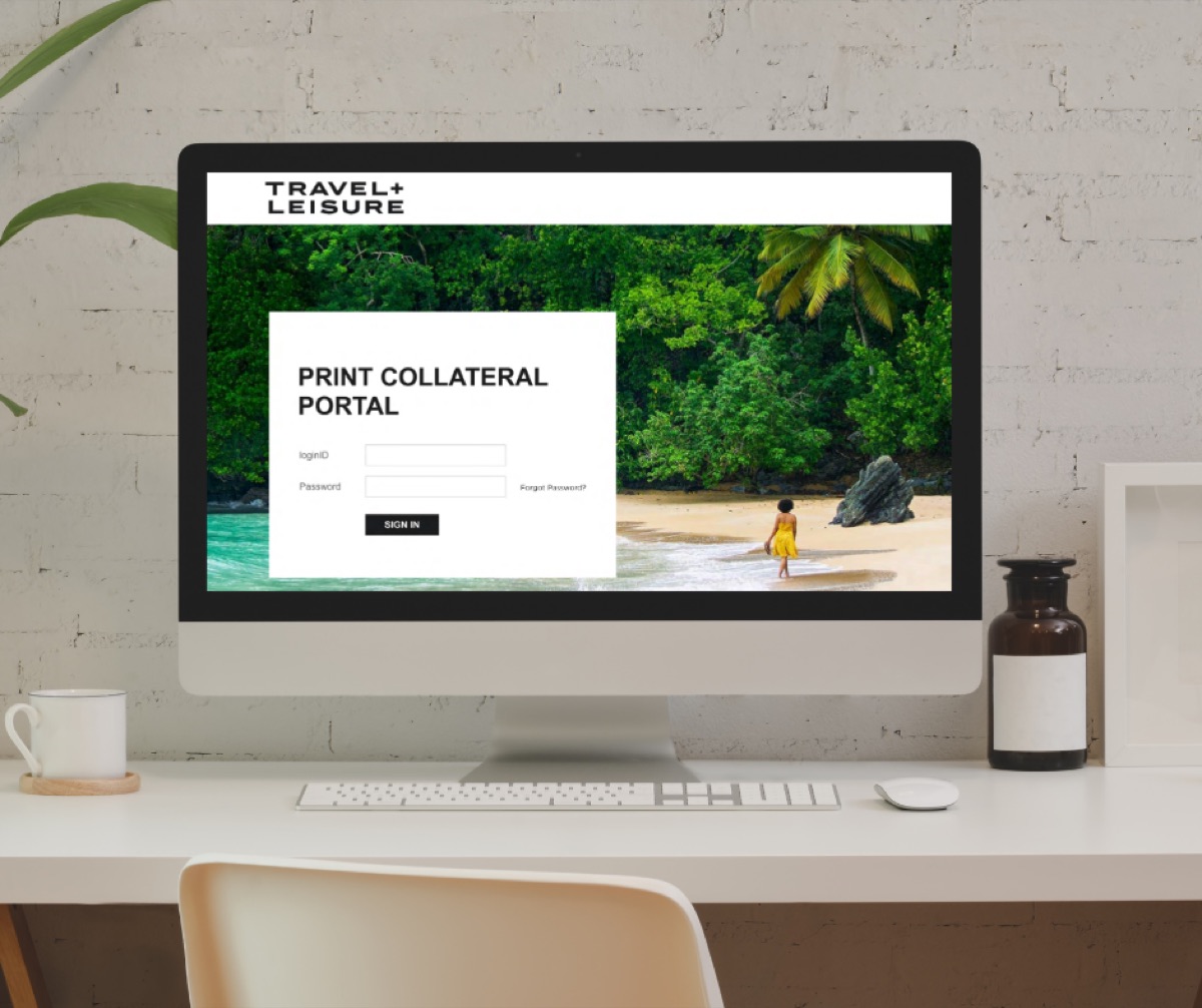 A client's branded ordering portal on screen, built and fulfilled by us